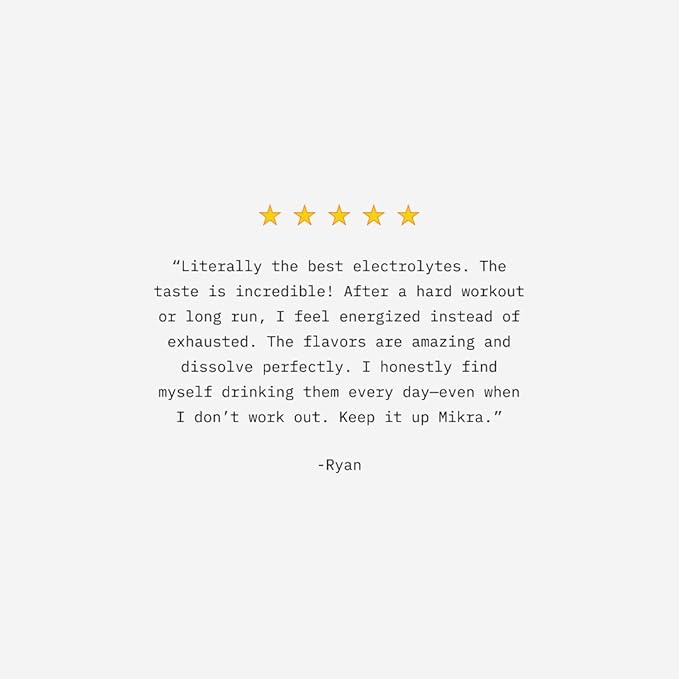 Mikra Hydrate Electrolytes Powder Packets, Sugar Free Hydration Powder Sticks, Naturally Flavored Electrolyte Drink Mix for Needed Hydration Support, Daily Wellness & Workout, Blue Raspberry, 24 Pack