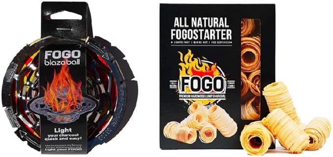 FOGO Ultimate Fire Starter Bundle, Blazaball and FOGOstarters Natural Fire Starters 30 Pieces