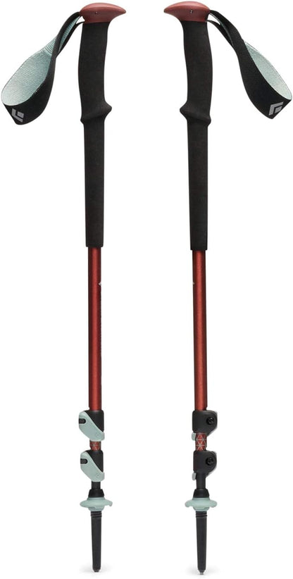 BLACK DIAMOND Trail Trekking Poles (Pair) | Lightweight Aluminum Hiking Poles | FlickLock Adjustable Shafts | All-Season Stability & Comfort