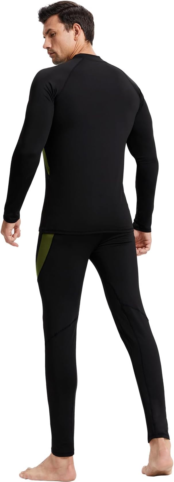 CL convallaria Mens Thermal Underwear Set with Fly Long Johns Base Layer Winter Hunting Gear Sport Top and Bottom
