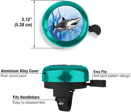 WIRESTER Green Aluminum Round Bike Bell, Classic Ring Bicycle Bell, Bike Accessories Bell Ring for Adults Kids Girls Boys