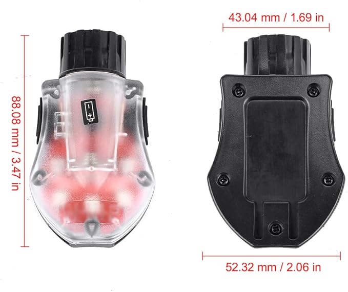 Tactical Helmet Light, Signal Light with Optional 5 Modes IR & Visible LED IFF Helmet Strobe for Outdoor Fast Rescue Adventure (BK-RED)