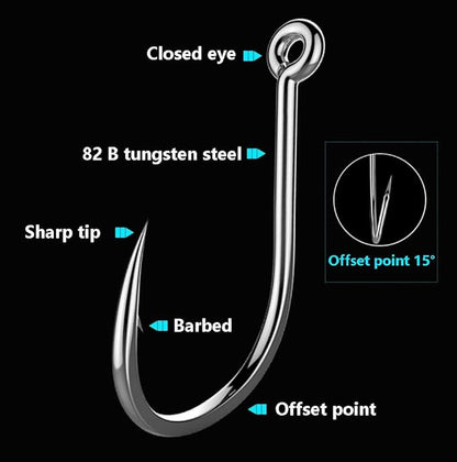 AMHDV 200pcs/pack Circle Fishing Hooks Super Strong Octopus Barb Fishing Hook for Freshwater Saltwater