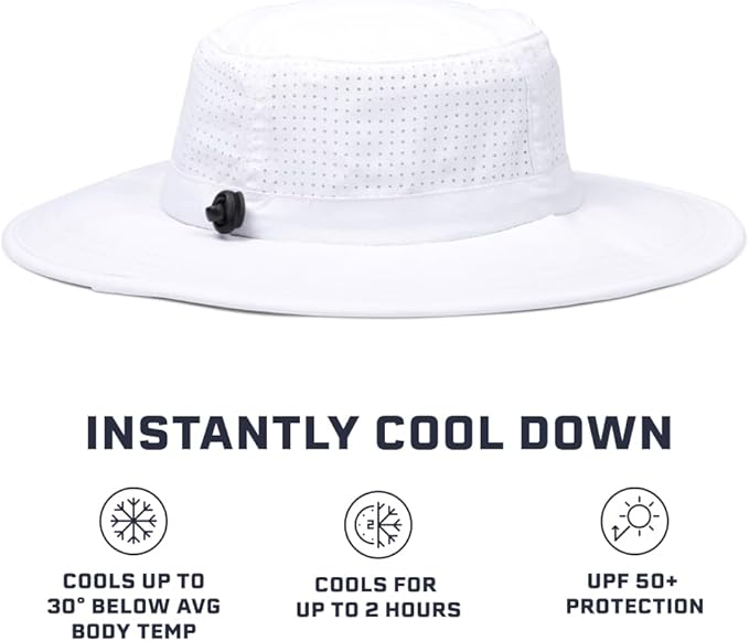 MISSION Cooling UPF Boonie Hat - Unisex Sun Hat for Hiking, Beach & Fishing - Sweat & Water Activated Technology