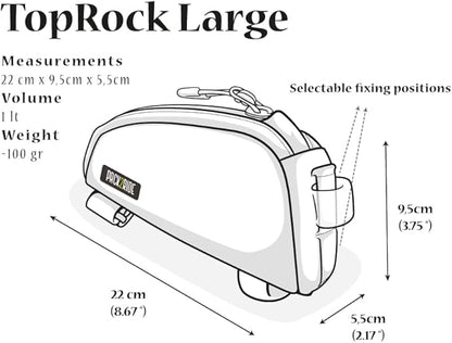 Toprock Frame Bag - Water Resistant, Durable Cordura Fabric & Bicycle Daily Essentials Holder - Top Tube, Frame Storage, Bikepacking for Road, Gravel Cycling - Coyote (1 L)