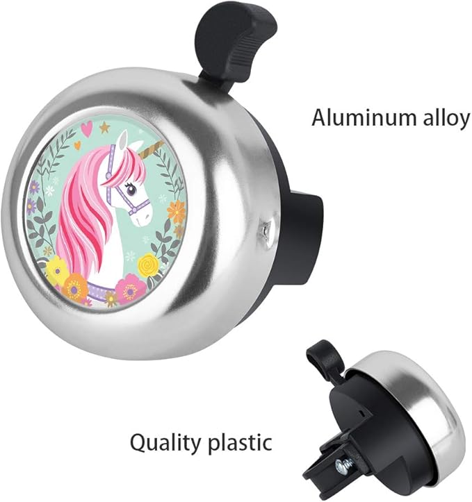 MZELQ Bicycle Bell Cute Clear Sound Adjustable Size Aluminum Bike Accessories Bell Ring for Girls Women Kids Adults