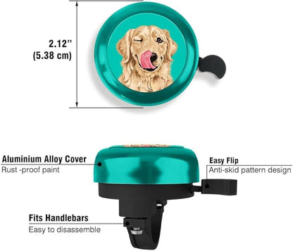 WIRESTER Green Aluminum Round Bike Bell, Classic Ring Bicycle Bell, Bike Accessories Bell Ring for Adults Kids Girls Boys