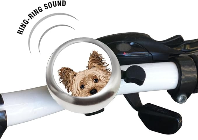 WIRESTER Silver Aluminum Round Bike Bell, Classic Ring Bicycle Bell, Bike Accessories Bell Ring for Adults Kids Girls Boys