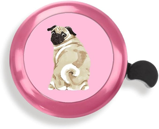 WIRESTER Pink Aluminum Round Bike Bell, Classic Ring Bicycle Bell, Bike Accessories Bell Ring for Adults Kids Girls Boys - Animals