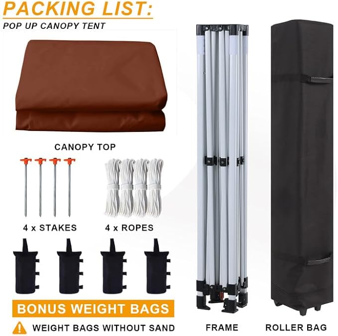 10x10 Pop Up Canopy Tent for Outdoor Commercial Instant Sun Shelter,Burgundy