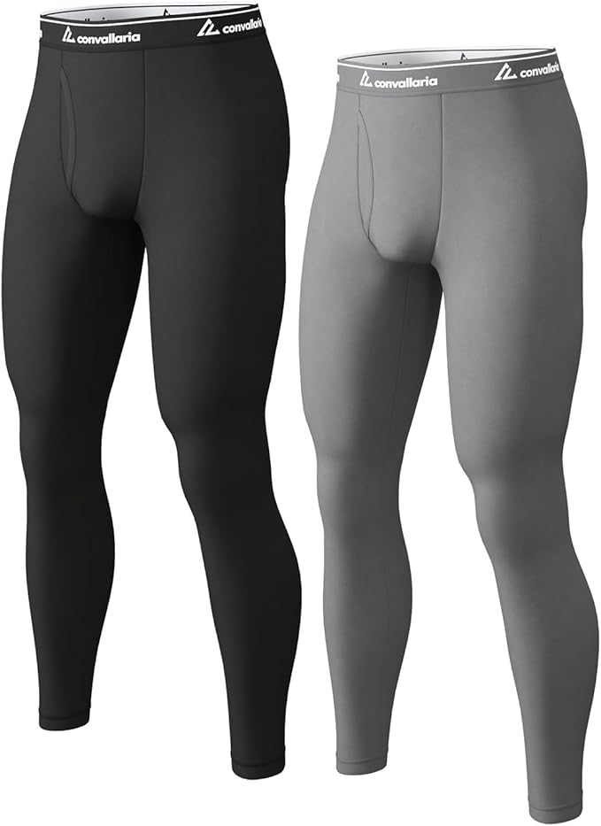 Men's Thermal Pants Fleece Lined Long Johns Compression Bottom Athletic Base Layer Cold Weather Gear 1 2 4 Pcs