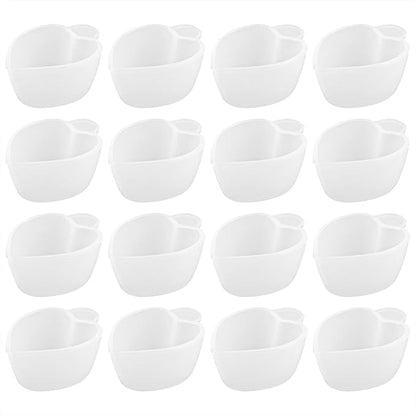 AUEAR, 20 Pack Heart Shaped Silicone Mold Cup Dispenser Small Mixing Measuring Cups for DIY Resin Craft