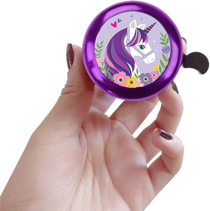 WIRESTER Purple Aluminum Round Bike Bell, Classic Ring Bicycle Bell, Bike Accessories Bell Ring for Adults Kids Girls Boys