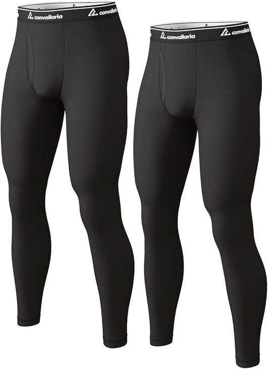 Men's Thermal Pants Fleece Lined Long Johns Compression Bottom Athletic Base Layer Cold Weather Gear 1 2 4 Pcs