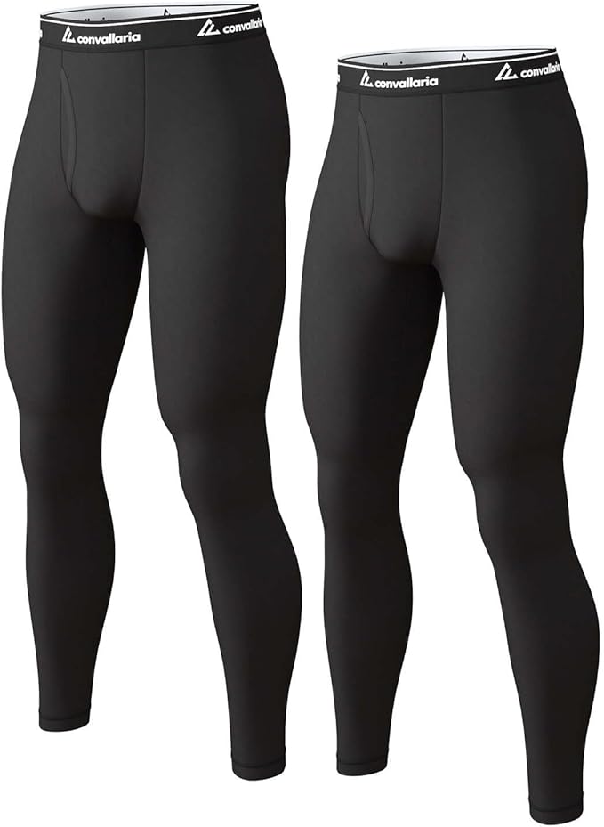 Men's Thermal Pants Fleece Lined Long Johns Compression Bottom Athletic Base Layer Cold Weather Gear 1 2 4 Pcs