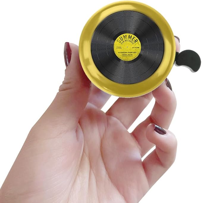 WIRESTER Gold Aluminum Round Bike Bell, Classic Ring Bicycle Bell, Bike Accessories Bell Ring for Adults Kids Girls Boys