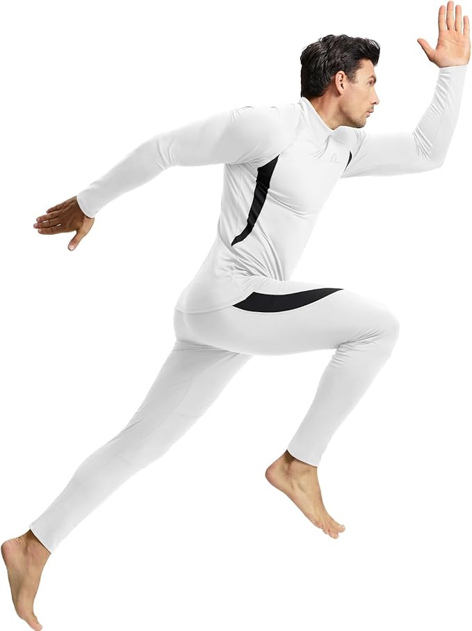 CL convallaria Mens Thermal Underwear Set with Fly Long Johns Base Layer Winter Hunting Gear Sport Top and Bottom