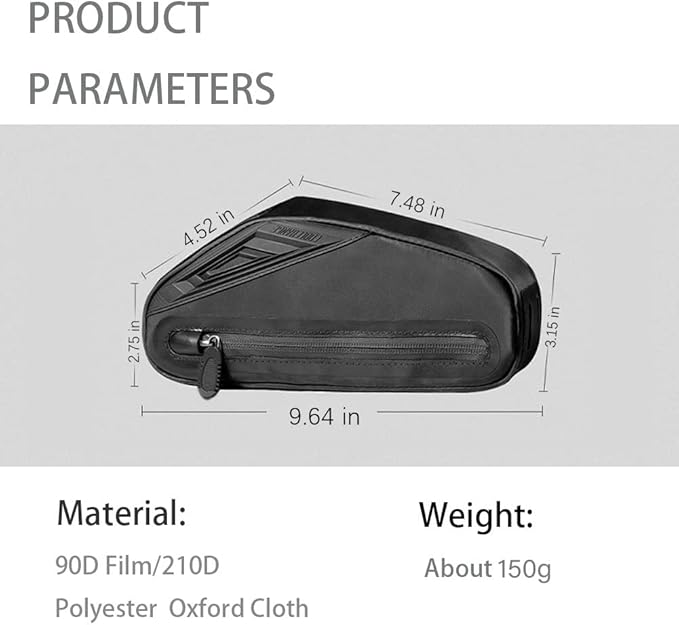 Cool Change Bike Bag Top Tube, Bike Frame Bag Triangle Waterproof Bicycle Under Tube Bag for MTB Road Bike, Cycling Accessories