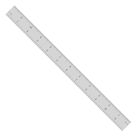 PEC Tools 12" 4R Stainless Steel Ruler(5 Pack), Machinist Metal Ruler Scale with Markings 1/8", 1/16", 1/32" & 1/64", 0.035" Thick X 1" Wide, Tempered Steel, Made in USA