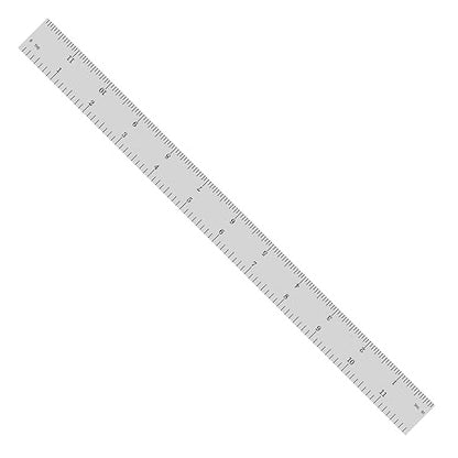 PEC Tools 12" 4R Stainless Steel Ruler(5 Pack), Machinist Metal Ruler Scale with Markings 1/8", 1/16", 1/32" & 1/64", 0.035" Thick X 1" Wide, Tempered Steel, Made in USA