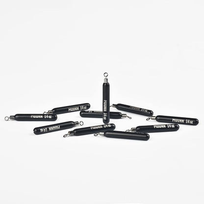 10 Pack Tungsten Free Rig Skinny Drop Shot Weights,Raindrop Free Rig Fishing Sinkers kit for Drop Shot Rig