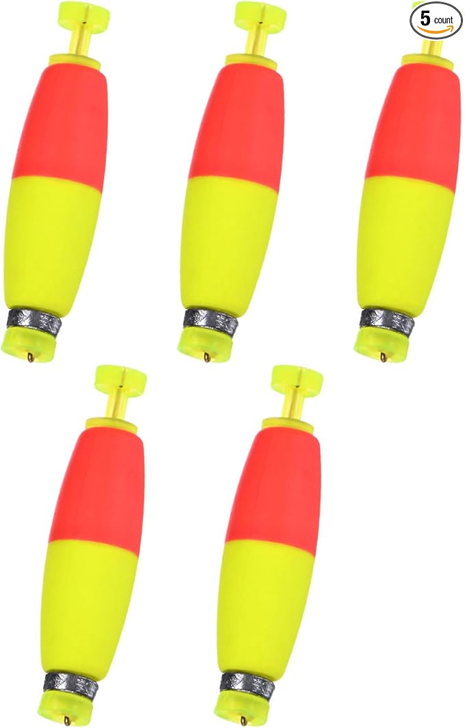 Fishing Bobbers Floats, EVA Foam Weighted Bobbers for Crappie/Bluegill/Trout Bass/Catfish, Clip-on Floats Slip Corks