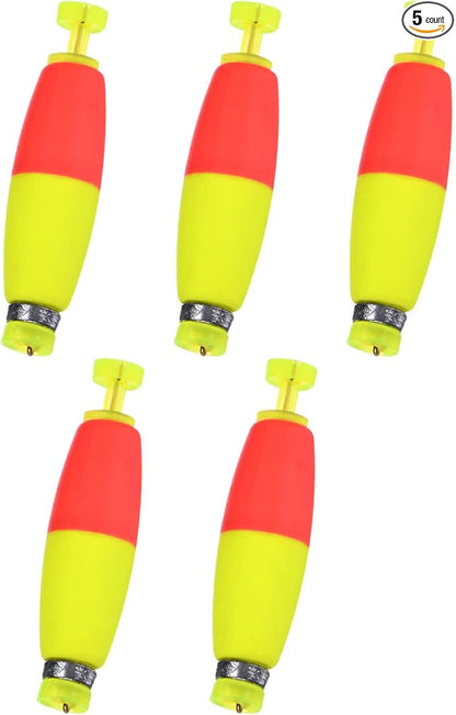 Fishing Bobbers Floats, EVA Foam Weighted Bobbers for Crappie/Bluegill/Trout Bass/Catfish, Clip-on Floats Slip Corks