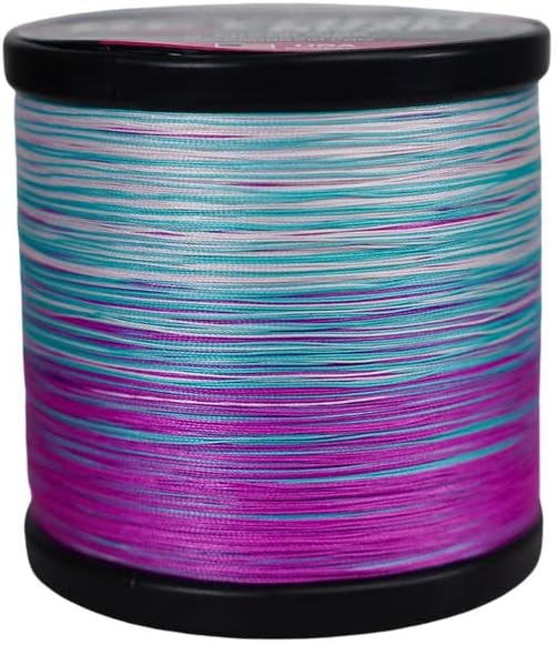 Beyond Braid Braided Fishing Line -Super Strong - Abrasion Resistant - No Stretch -Blue Camo, Moss Camo, White, Green, Pink, Blue, 4 Strand 8 Strand