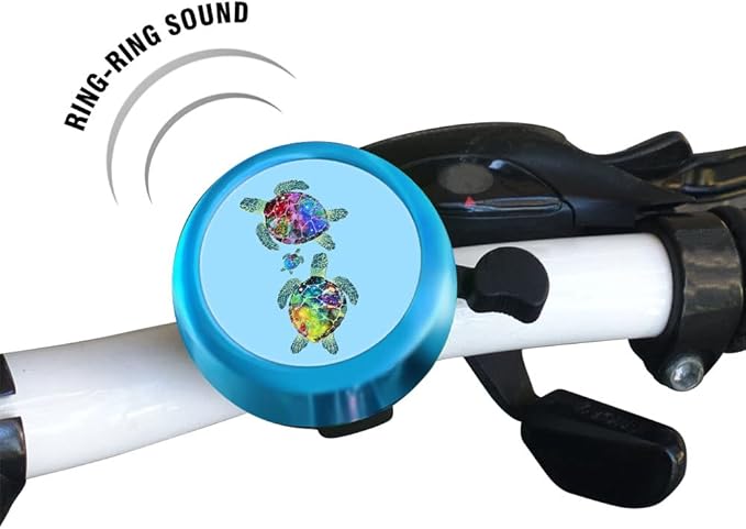 WIRESTER Blue Aluminum Round Bike Bell, Classic Ring Bicycle Bell, Bike Accessories Bell Ring for Adults Kids Girls Boys