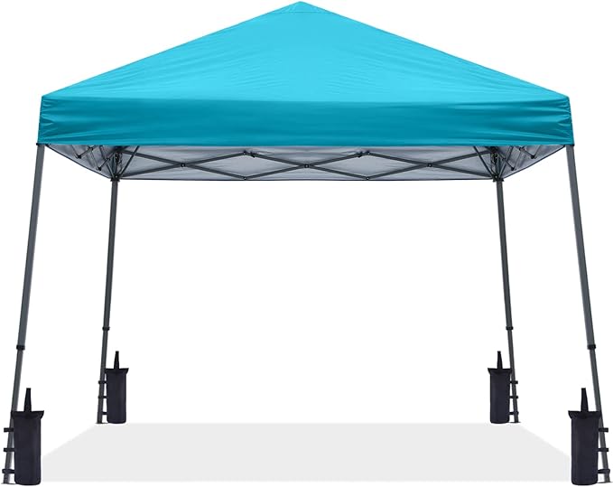 ABCCANOPY Stable Pop up Outdoor Canopy Tent 10 x 10 ft Base / 8 x 8 ft Top, Turquoise