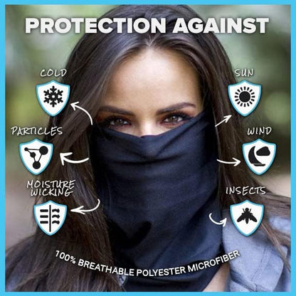 S A Company 5-Pack UV Face Shield | UV 30+ Multipurpose Neck Gaiter Balaclava for Adults