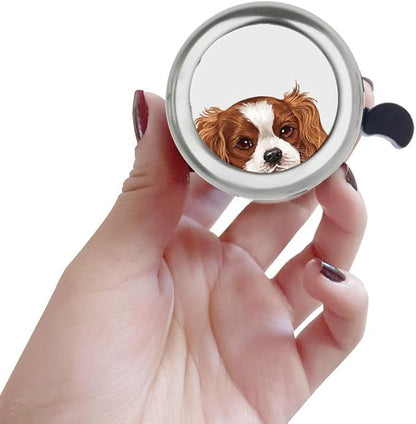 WIRESTER Silver Aluminum Round Bike Bell, Classic Ring Bicycle Bell, Bike Accessories Bell Ring for Adults Kids Girls Boys