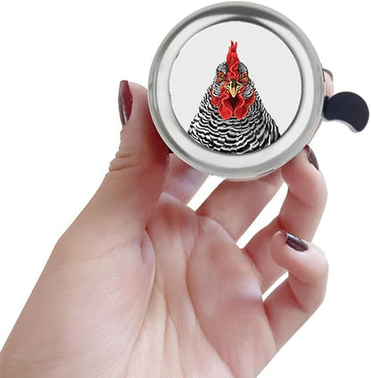 WIRESTER Silver Aluminum Round Bike Bell, Classic Ring Bicycle Bell, Bike Accessories Bell Ring for Adults Kids Girls Boys