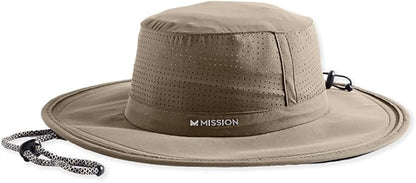 MISSION Cooling UPF Boonie Hat - Unisex Sun Hat for Hiking, Beach & Fishing - Sweat & Water Activated Technology