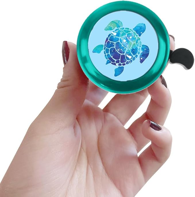 WIRESTER Green Aluminum Round Bike Bell, Classic Ring Bicycle Bell, Bike Accessories Bell Ring for Adults Kids Girls Boys