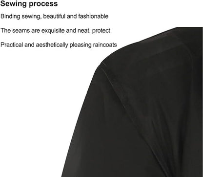 Men's Reusable EVA Long Raincoat, Windproof Waterproof Trench Coat for Hiking Fishing Dog Walking Outdoor Activities