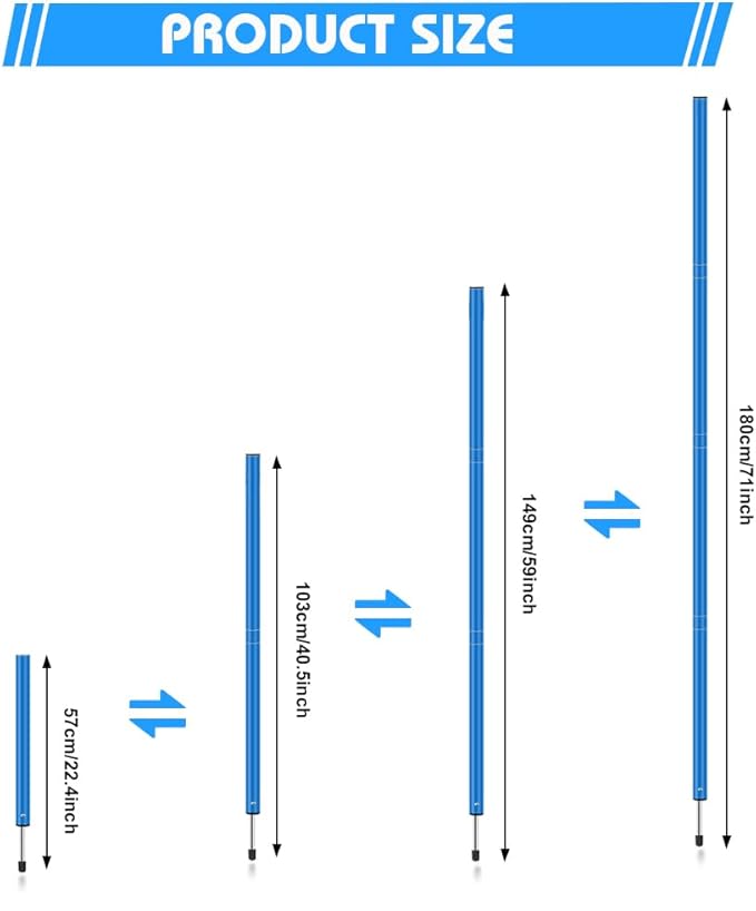 HOTOOLME Agility Training Poles Equipment Soccer Training Equipment includes 6 Agility Poles,Agility Ladder, 10 Soccer Cones,Jump Rope for Speed Training, Soccer Training, Basketball Athletes & Kids