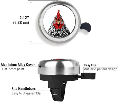 WIRESTER Silver Aluminum Round Bike Bell, Classic Ring Bicycle Bell, Bike Accessories Bell Ring for Adults Kids Girls Boys