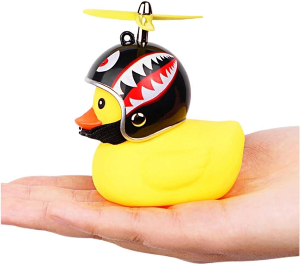 Lovely Yellow Duck Bike Bell, Kids Bike Horn, Rubber Yellow Duck Bicycle Accessories with LED Light - for Kids Toddler Children Adults Sport Outdoor