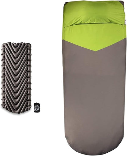 Klymit Static V Luxe 76x30x3 Inch Sleeping Pad and Static V Sheet for Camping Pads