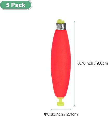 Fishing Bobbers Floats, EVA Foam Weighted Bobbers for Crappie/Bluegill/Trout Bass/Catfish, Clip-on Floats Slip Corks