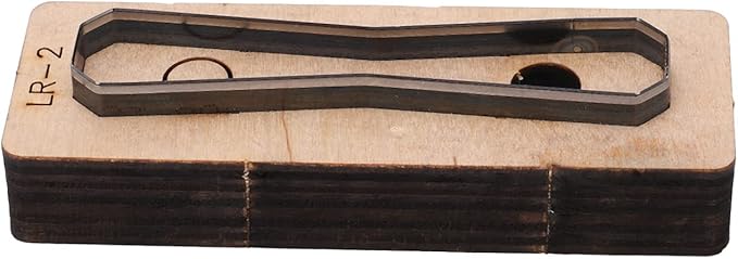 Hyuduo DIY Leather Cutting Die Tool, Alloy Steel Metal Punch Hole Cutter for Leather Crafts, Wallets, Belts, Compatible with Stamping Sets