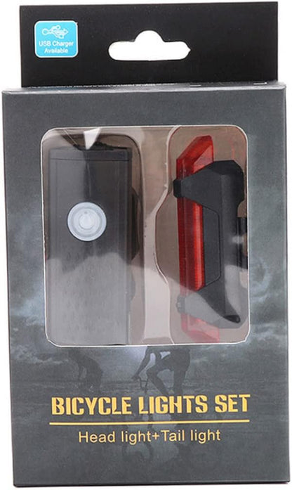 Waterproof Lamp USB LED Rechargeable Front and Tail Light Set Bike Accessories USB Rechargeable Cycle Lamp