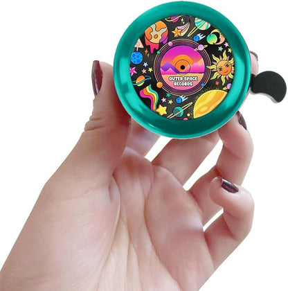 WIRESTER Green Aluminum Round Bike Bell, Classic Ring Bicycle Bell, Bike Accessories Bell Ring for Adults Kids Girls Boys