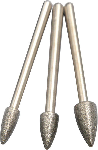 30Pcs 4mm Tree,3mm Shaft,Diamond Stone Abrasive Burs Burr Grit Bits for Rotary Tool Grinding Head Jewelry Lapidary Woodworking (Tree 4mm)
