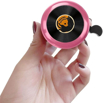 WIRESTER Pink Aluminum Round Bike Bell, Classic Ring Bicycle Bell, Bike Accessories Bell Ring for Adults Kids Girls Boys