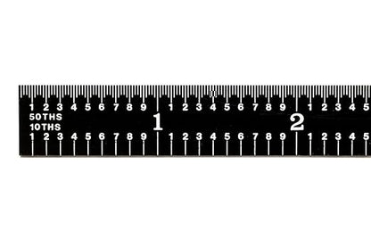 PEC Tools 12-Inch Mechanic's Flexible Ruler, 1/50" Thick X 1/2" Wide, High Contrast, Measuring Accuracy 1/32", 1/64", 1/10" and 1/50" Scales, Made in USA