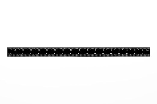 PEC Tools 12-Inch Mechanic's Ruler, High Contrast, 0.035" Thick X 1" Wide, Measuring Accuracy 1/32", 1/64", 1/10" and 1/50", Made in USA