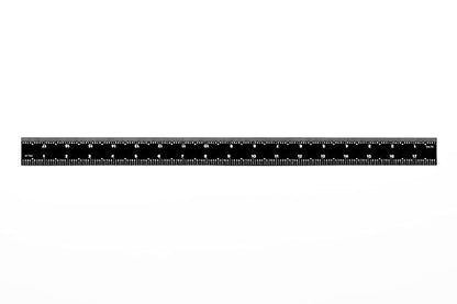 PEC Tools 12-Inch Mechanic's Ruler, High Contrast, 0.035" Thick X 1" Wide, Measuring Accuracy 1/32", 1/64", 1/10" and 1/50", Made in USA