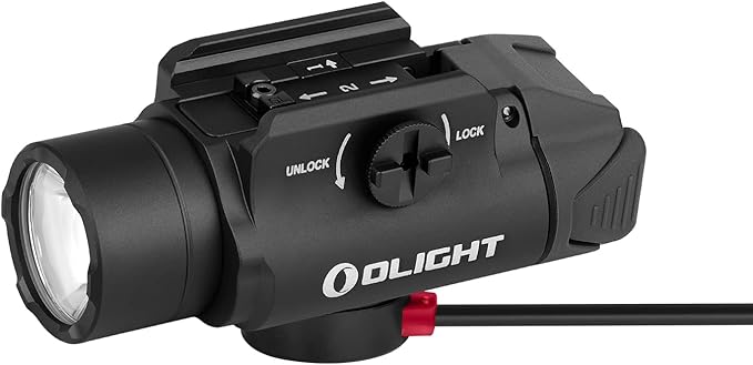 OLIGHT PL-3R Valkyrie Rechargeable Tactical Light, 1500 Lumens Rail-Mounted Weaponlight, LED Flashlight with Built-in Battery, Rail Locating Keys for 1913 Picatinny, GL Style